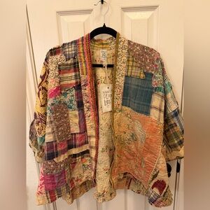 Magnolia Pearl Multicolor Quilted Cotton Patchwork Kimono